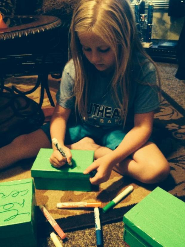 Kaydynce Ruddick, just crowned All American Girl Mini Miss Royalty, and her mom organize providing care packages to area foster kids. Community service is a requirement for All American Girl participation. Mom said having grown up with kids who were in foster care helping them has always been an interest. Care packages put together in July were taken to Pittsburg KVC.