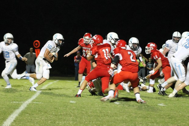 Southeast High School senior Ryan Rakestraw scored 18 points in Friday’s 36 to 0 win in Baxter Springs. Rakestraw ran in two touchdowns, ran in two 2-point conversions, and kicked in two extra point conversions.