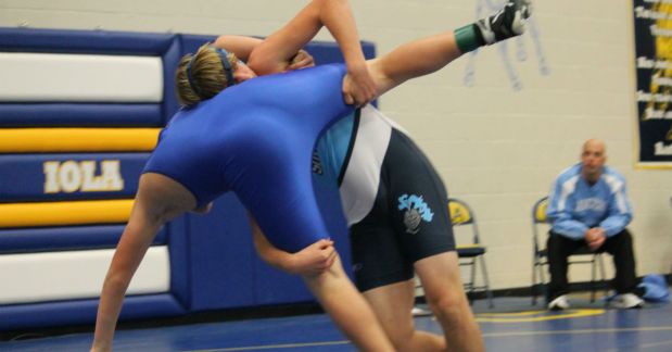 Southeast Junior High eighth grader Gage Large of Weir, Kansas became the first student-athlete to represent the  Lancers in the sport of wrestling on Tuesday afternoon.  With Coach Jason Wilderman watching on, in his opening match Large broke a 5-5 tie in the final period for his, and the district’s, first ever win.