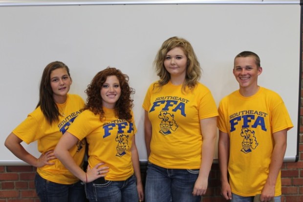 6th place team, SE District Nursery-Landscape CDE: Starla Wiggins, Courtney Ross, Sara Goins and Cole Jameson.